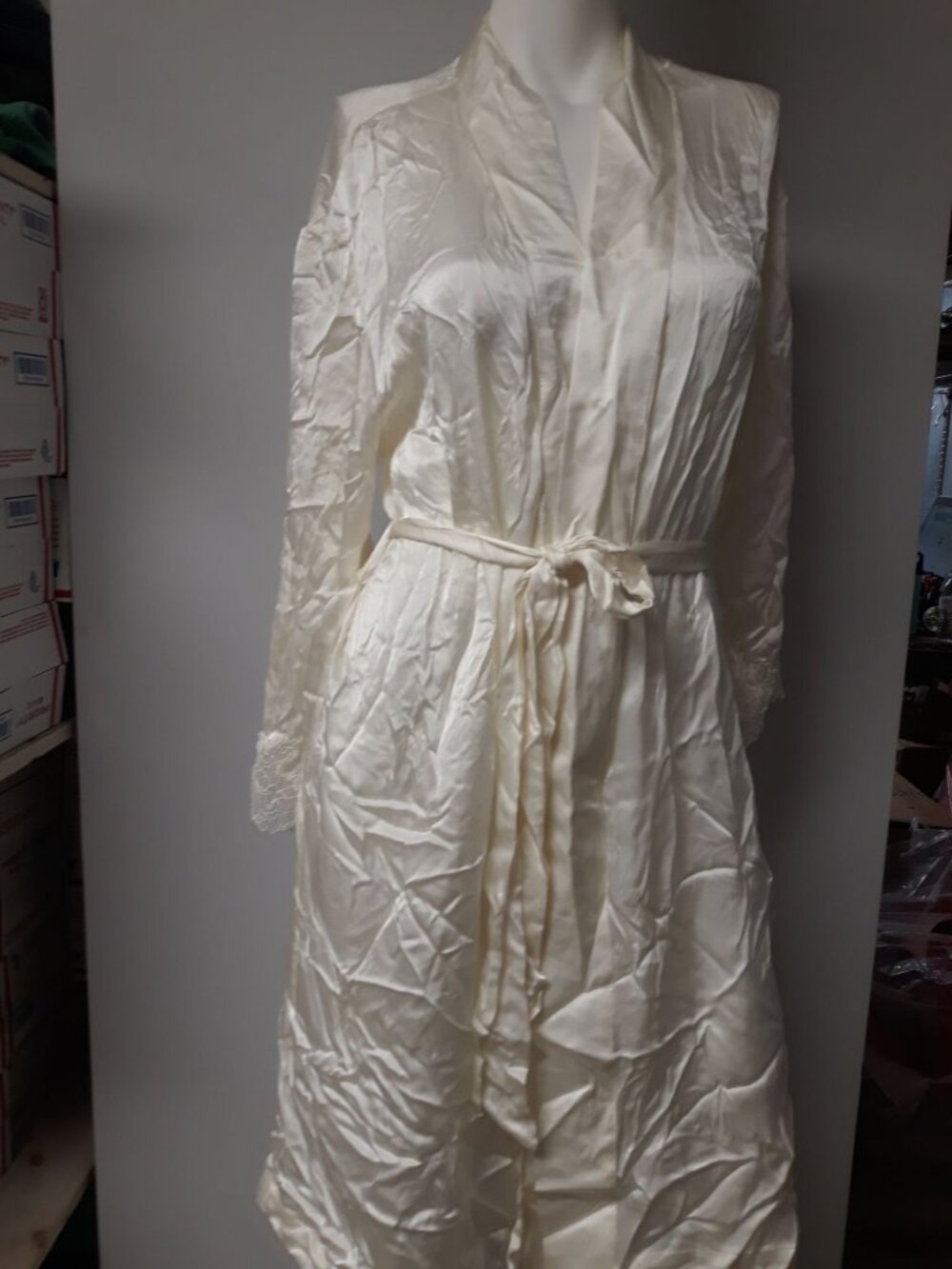 Bradelis SILK Robe Cream Medium New Without Tags!